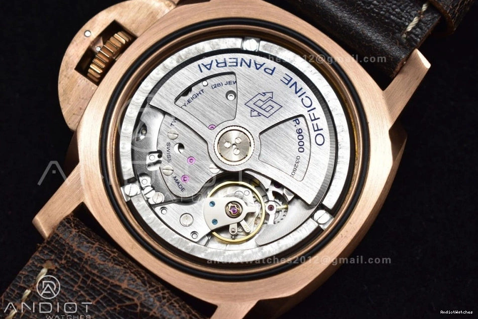 Strap PAM382 Super V Clone N WrinkleFree P.9000 Brown Best Distressed Edition VSF Bronzo 987 1:1 Calfskin on 0806